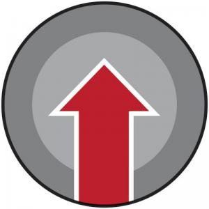 Arrow Symbol Red - R9 Floor Graphic 400mm Dia. 426849