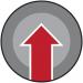 Arrow Symbol (red) -r 9 Floor Graphic (400 mm Dia.) 426849