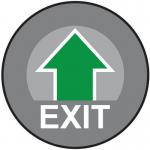 Exit (with Arrow) -r 9 Floor Graphic (400 mm Dia.) 426850