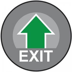 Exit With Arrow - R9 Floor Graphic 400mm Dia. 426850