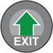 Exit (with Arrow) -r 9 Floor Graphic (400 mm Dia.) 426850