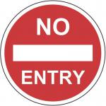 No Entry - R 9 Floorgraphic (400 mm Dia.) 426852