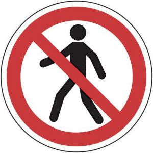 No Pedestrian Access Symbol - R9 Floor Graphic 400mm Dia. 426854