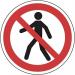 No Pedestrian Access Symbol- R 9 Floor Graphic (400 mm Dia.) 426854