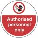 Authorised Personnel Only- R 9 Floor Graphic (400 mm Dia.) 426856