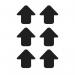 Black Arrows - R 9 Floorsignals (90 X 90 Mm) Pack of 100 426883