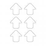White Arrows - R 9 Floorsignals (90 X 90 Mm) Pack of 100 426884