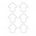 White Arrows - R 9 Floorsignals (90 X 90 Mm) Pack of 100 426884