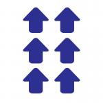 Blue Arrows - R 9 Floorsignals (90 X 90 Mm) Pack of 100 426887
