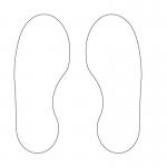 White Footprints - R 9 Floor Signals (300 X 100 Mm) 5 Pairs 426890