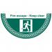 Fire Escape Keep Exit Clear- R 9 Floor Graphic (750 X 375 Mm) 426899