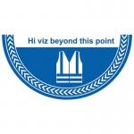 Hi Viz Beyond This Point- R 9 Floor Graphic (750 X 375 Mm) 426901
