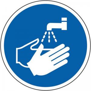 Wash Hands Symbol - R9 Floor Graphic 400mm Dia. 426925