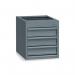 Storage Drawer Unit Grey 3 X 100 mm 427126