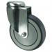 Swivel Castor, Single Hole, 80 mm Dia Thermoplastic Rubber Tyred Nylon Wheel Ball Journal Bearing 427177