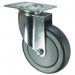 Swivel Castor, Plate Fixing, 80 mm Dia, Thermoplastic Rubber Tyred Nylon Wheel Ball Journal Bearing 427185