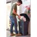 70L light duty pedal operated wheelie bin, dark grey 427338