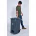 70L light duty pedal operated wheelie bin, dark grey 427338