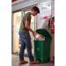 70L light duty pedal operated wheelie bin, green 427339