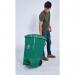 70L light duty pedal operated wheelie bin, green 427339