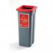 Colour coded open top recycling bin stations 427345