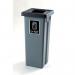 Colour coded open top recycling bin stations 427351