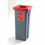 Colour coded open top recycling bin stations 427352