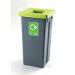 Colour coded open top recycling bin stations 427356