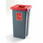 Colour coded open top recycling bin stations 427359