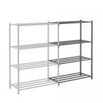 Heavy duty tubular shelving add on bay, 2000mm height, with chipboard shelf covers 427577