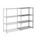 Heavy duty tubular shelving add on bay, 2000mm height, with chipboard shelf covers 427577