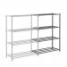 Heavy duty tubular shelving add on bay, 2000mm height, with chipboard shelf covers 427580