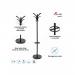 Alba Brio Coat Stand With Umbrella Holder, Black (N) 427729