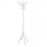 Alba Cafe Coat Stand, White Wood 427730