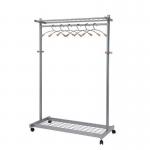 Alba Lux Mobile Clothesrack, Incl 6 Design Hangers, Silver 427736