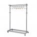 Alba Lux Mobile Clothesrack, Incl 6 Design Hangers, Silver 427736