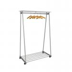 Alba Oslo Mobile Clothesrack, Incl 4 Design Hangers, Silver 427737