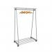 Alba Oslo Mobile Clothesrack, Incl 4 Design Hangers, Silver 427737