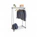 Alba Oslo Mobile Clothes Rack, Incl 4 Design Hangers, Silver 427737