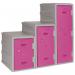 Plastic 1 Door Locker -key Operated Lock - H 600 mm - Pink 427894