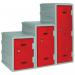 Plastic 1 Door Locker- Key Operated Lock - H 600 mm - Red 427896