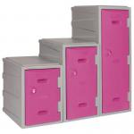 Plastic 1 Door Locker -key Operated Lock - H 900 mm - Pink 427901