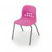 The image shows a set of Stackable Chairs made of durable Polypropylene material, designed by Slingsby. The chairs are neatly stacked on top of each other, with their sleek and modern design visible. The chairs are lightweight and compact, making them easy to store and transport.