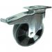 Plate Fixing Braked Swivel Castor 100 Mmgrey Polyurethane Tyred Nylon Wheel Ball Journal Bearing 427967