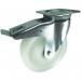 Plate Fixing Braked Swivel Castor 160 mm Nylon Wheel Ball Journal Bearing 427983