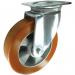 Plate Fixing Swivel Castor 100 mm Polyurethanetyred Aluminium Wheel Ball Journal Bearing 428029