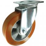 Plate Fixing Swivel Castor 125 mm Polyurethanetyred Aluminium Wheel Ball Journal Bearing 428030