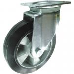 Plate Fixing Swivel Castor 125 Mmrubber Tyred Aluminium Wheel Ball Journal Bearing 428042