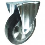 Plate Fixing Fixed Castor 125 Mmrubber Tyred Aluminium Wheel Ball Journal Bearing 428047