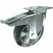 Plate Fixing Braked Swivel Castor 250 Mmrubber Tyred Aluminium Wheel Ball Journal Bearing 428055